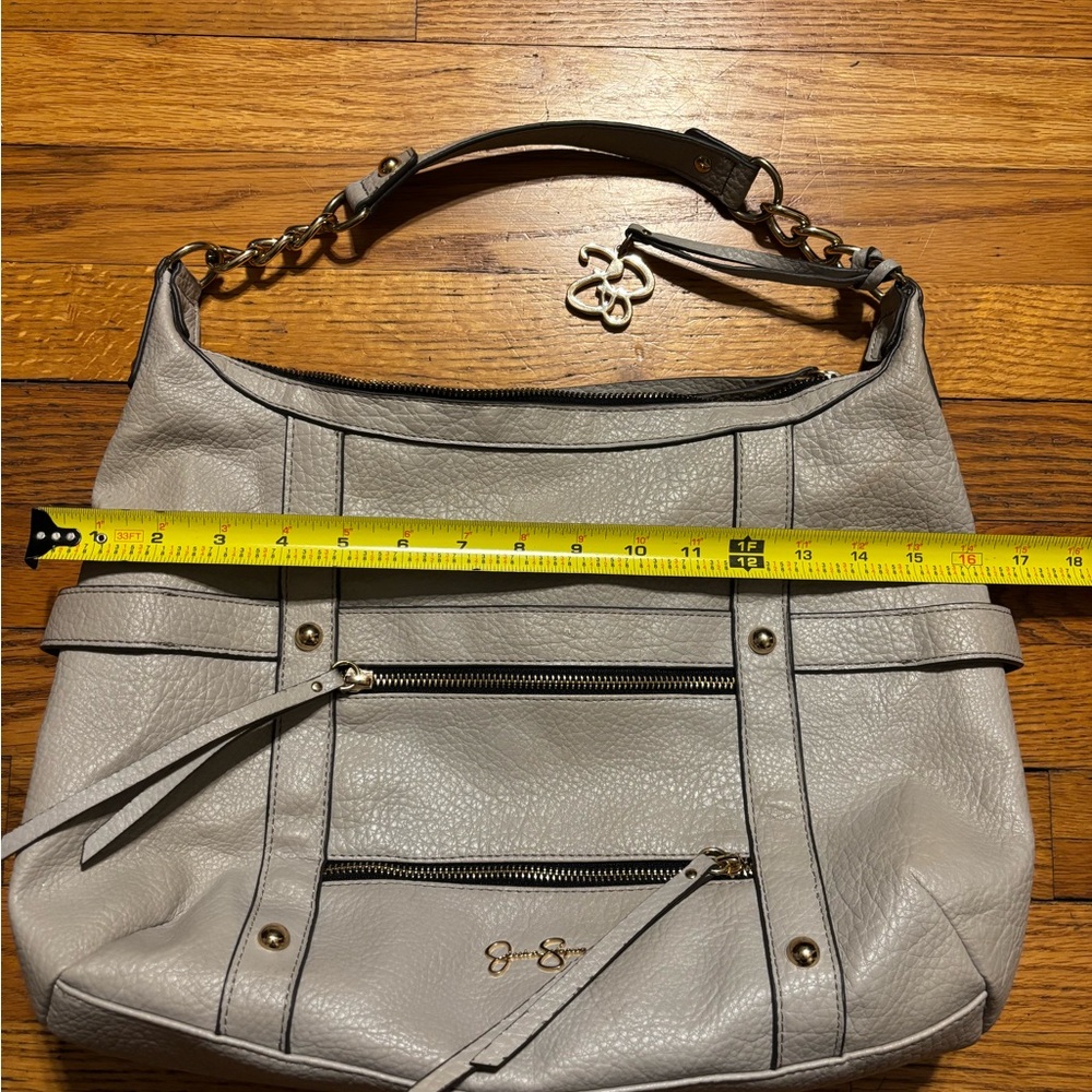 Jessica Simpson Cream Hobo Bag with Gold Accents - Picture 16 of 16